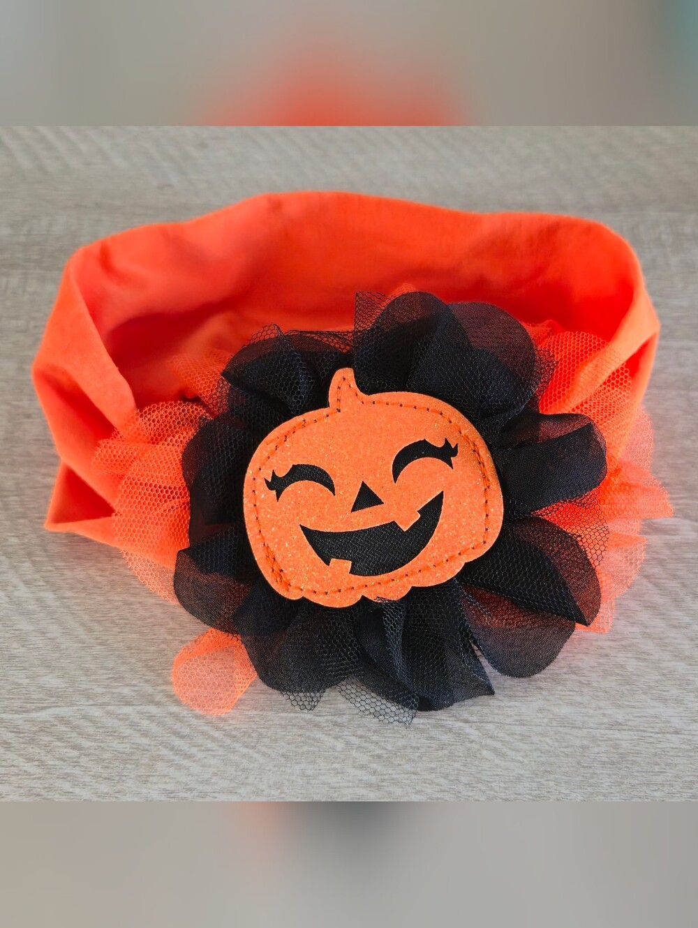 Baby Girl Halloween Pumpkin Headwrap